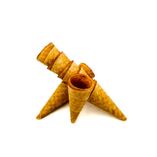 Nr.364 | Eiswaffel "Mini Cone" 60xØ27mm mit Rand 594 Stück